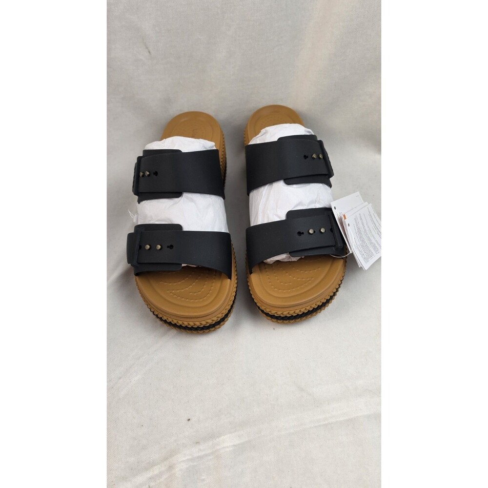 Crocs Brooklyn Woven Buckle Slide Sandals